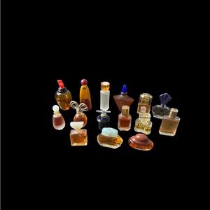 Vintage miniatura perfume lot 15 small bottles for women mini travel.